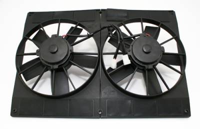 Dual 11"; Electric Radiator Twin Cooling Fans with Shroud Extreme Cooling 2870CFM