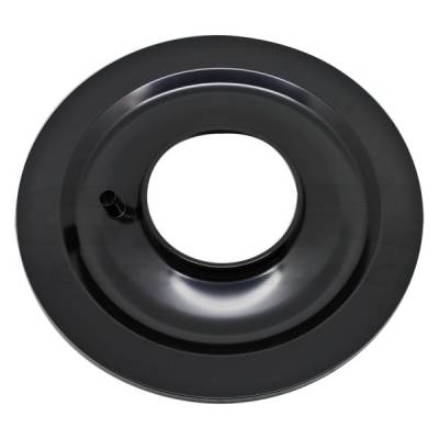 14" Round Black Steel Air Cleaner Base 5-1/8" Neck- Flat Base SBC SBF SBM